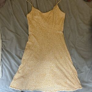 American Eagle Outfitters Yellow Floral Midi Dress